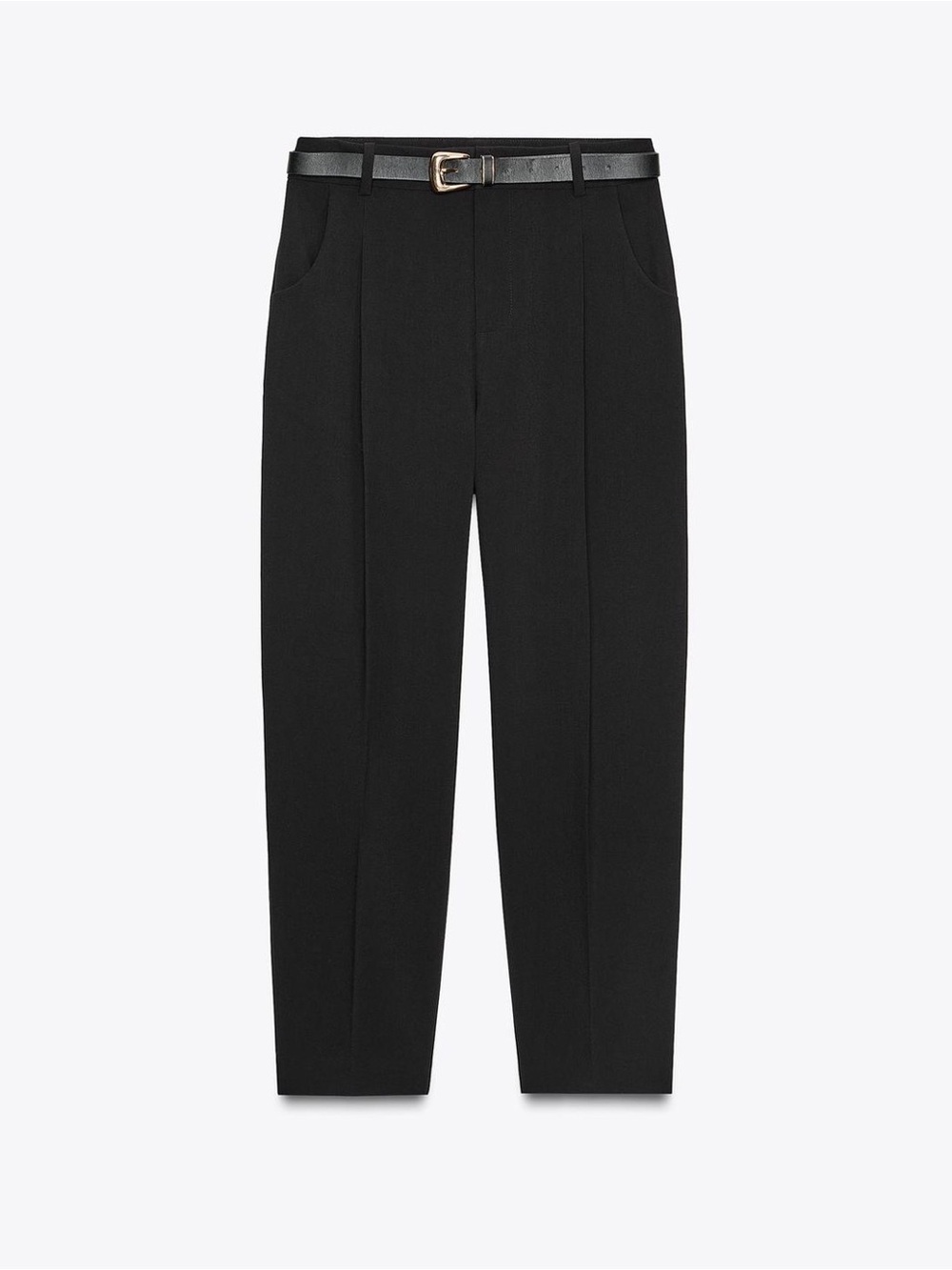 ZARA HOUNDSTOOTH BELTED PANTS